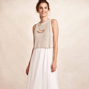Anthropologie Moth Sandstone Sweater Layered Maxi
